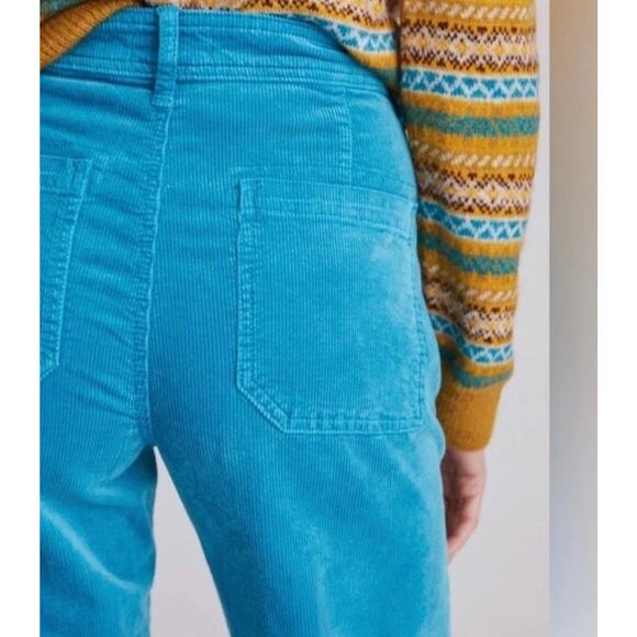 Anthropologie Maeve Pants Corduroy Blue Curved 26 - Picture 2 of 11